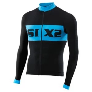 SIXS Bike 4 Luxury Long Sleeve Jersey Black/Blue Medium