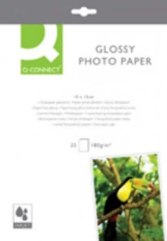 Q Connect Photo Gloss Paper 10X15CM 180G P25
