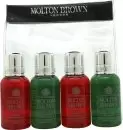 Molton Brown Gift Set 2 x 30ml Festive Frankincense & Allspice Hand Wash + 2 x 30ml Fabled Juniper Berries & Lapp Pine Body Wash