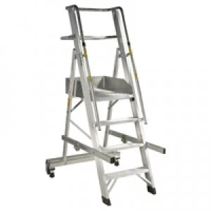 Slingsby Aluminium 4 Tread Folding Mobile Step Ladder 316029