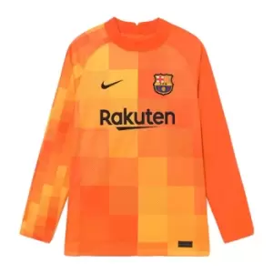 2021-2022 Barcelona Home Goalkeeper Shirt (Orange) - Kids