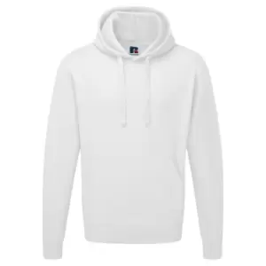 Russell Mens Authentic Hooded Sweatshirt / Hoodie (L) (White)