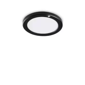 AURA Round LED Recessed Downlight Black, Motion Sensor, 4000K, Non-Dim
