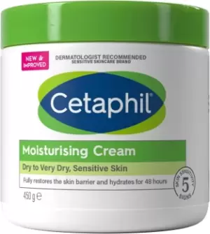 Cetaphil Body Moisturiser, 450g, Moisturising Cream Sensitive Skin, With Niacinamide & Vitamin E