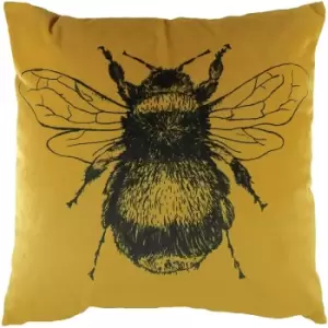 Bee Cushion Cover (30cm x 50cm) (Gold) - Gold - Evans Lichfield