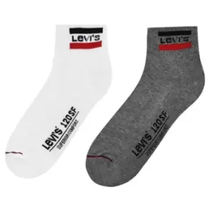 Levis 2 Pack Mid Socks - White