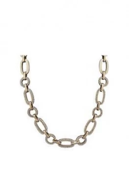 Mood Gold Plated Crystal Pave Chain Necklace