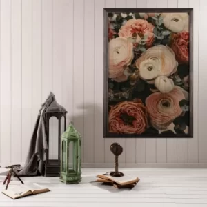 Roses Multicolor Decorative Framed Wooden Painting