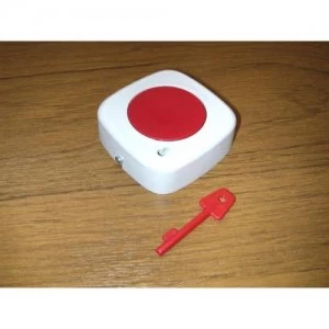Knight Panic Button Personal Attack Alarm Latching/Non-Latching White Plastic - Single Button Non-Latch Centre Push