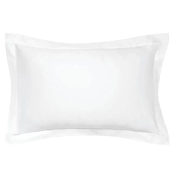 Bedeck of Belfast Fine Linens 600TC Plain Dye Standard Pillowcase - WHITE