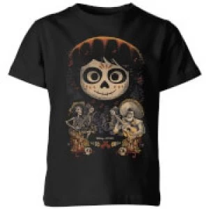 Coco Miguel Face Poster Kids T-Shirt - Black - 9-10 Years