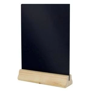 A4 Table Chalkboard Double Sided Wooden Panels Black TTA4P