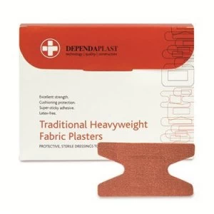 Reliance Medical Dependaplast Fabric Plasters - Anchor/Knuckle - Pack of 50