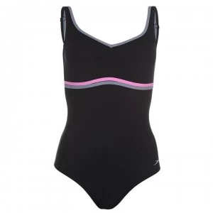 Speedo Contour Luxe Swimsuit Ladies - Speedo Navy/Gre