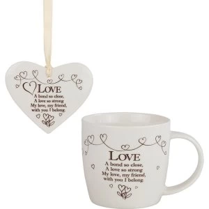 Said with Sentiment Ceramic Mug & Heart Gift Sets Love