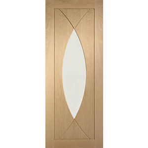 XL Joinery Pesaro Glazed Oak Patterned Internal Door - 1981 x 838mm