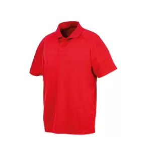 Spiro Impact Mens Performance Aircool Polo T-Shirt (M) (Red)