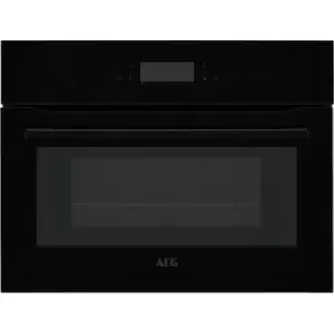 AEG CombiQuick KMK768080B WiFi Connected Built In Compact Electric Single Oven with Microwave Function - Black
