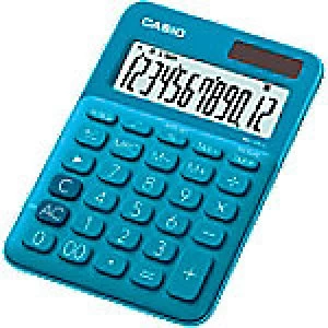 Casio Desktop Calculator MS-20UC-BU 12 Digit Display Blue