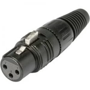 XLR connector Socket straight Number of pins 5 Black Hicon HI X5FT