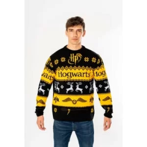 Deluxe Christmas Hogwarts Harry Potter Knitted Jumper Ex Ex Large