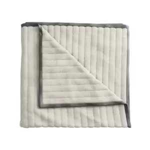 Bedeck of Belfast Emani Quilted Throw, Chalk/Charcoal