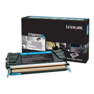 Lexmark C748H3CG Cyan Laser Toner Ink Cartridge