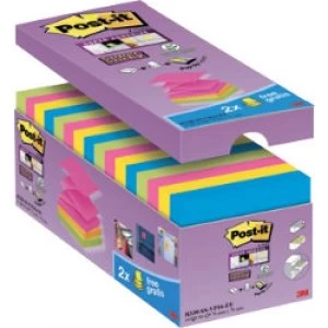 Post it Z Notes 76 x 76mm Assorted 16 Pieces of 90 Sheets