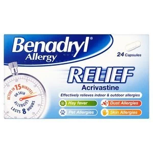 Benadryl Allergy Relief Capsules 24