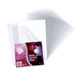 Rexel Nyrex A4 Cut Flush Folder Clear - 1 x Pack of 25 Folders