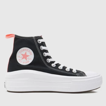 Converse Black & Pink Move Color Pop Trainers Youth