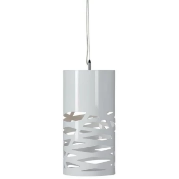 Linea Verdace Lighting - Linea Verdace Bamboo Cylindrical Pendant Ceiling Light White