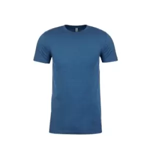 Next Level Adults Unisex Suede Feel Crew Neck T-Shirt (M) (Heather Cool Blue)