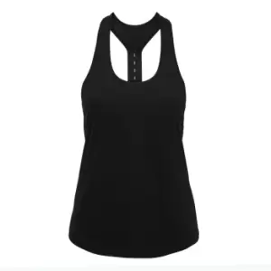 Tri Dri Womens/Ladies Performance Strap Back Vest (L) (Black)