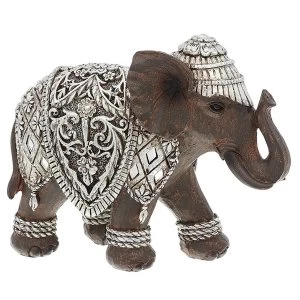 Silver Iron Elephant Large Ornament