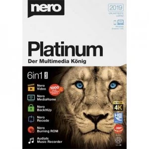 Nero Platinum 2019 Full version, 1 license Windows CD/DVD creator