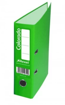 Rexel Colorado Lever Arch File 80mm Spine A4 Green PK10