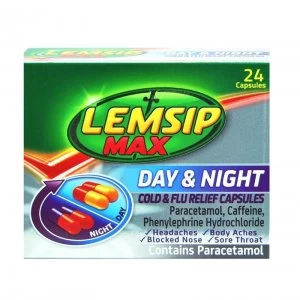 Lemsip Max Day & Night Cold & Flu Relief Capsules - 24 Capsules