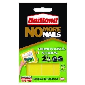 Unibond No More Nails Removable Strips Pack of 10 781739