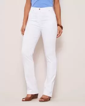 Cotton Traders Womens Magic Comfort Twill Jeans in White