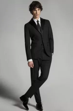 DSQUARED2 Men Suit Black Size 36 95% Virgin Wool 5% Elastane