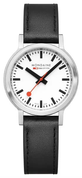 Mondaine MST.3401B.LBV.SET Stop2Go (34mm) Classic White Dial Watch