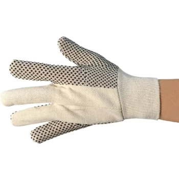 P/Dot Gloves 6OZ PALM-DOTS,8OZ Bk Sz 8 Ladies K/W (PK12) - Sitesafe