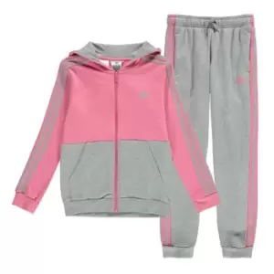 adidas Fleece Tracksuit Junior Girls - Pink