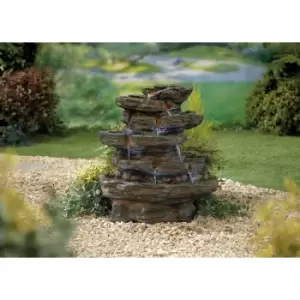 Red Rock Springs LED Natural Garden Water Feature Stone Effect - Easy Fountain
