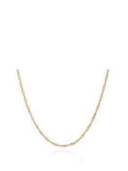 Rachel Jackson London 22Ct Gold Plated Silver Mid Length Sparkle Twist Chain Necklace