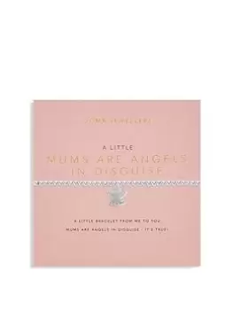 Joma Jewellery Mother's Day - A Little... Mum's Are Angels In Disguise, Silver Bracelet - 17.5Cm Stretch, Silver, Women