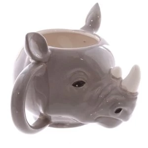 Rhino Head Shaped Ceramic Mug