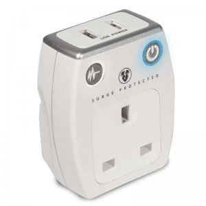 Masterplug 1A Surge Protected USB Mains Charger