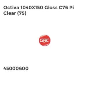 GBC Octiva 1040X150 Gloss C76 Pi Clear 75